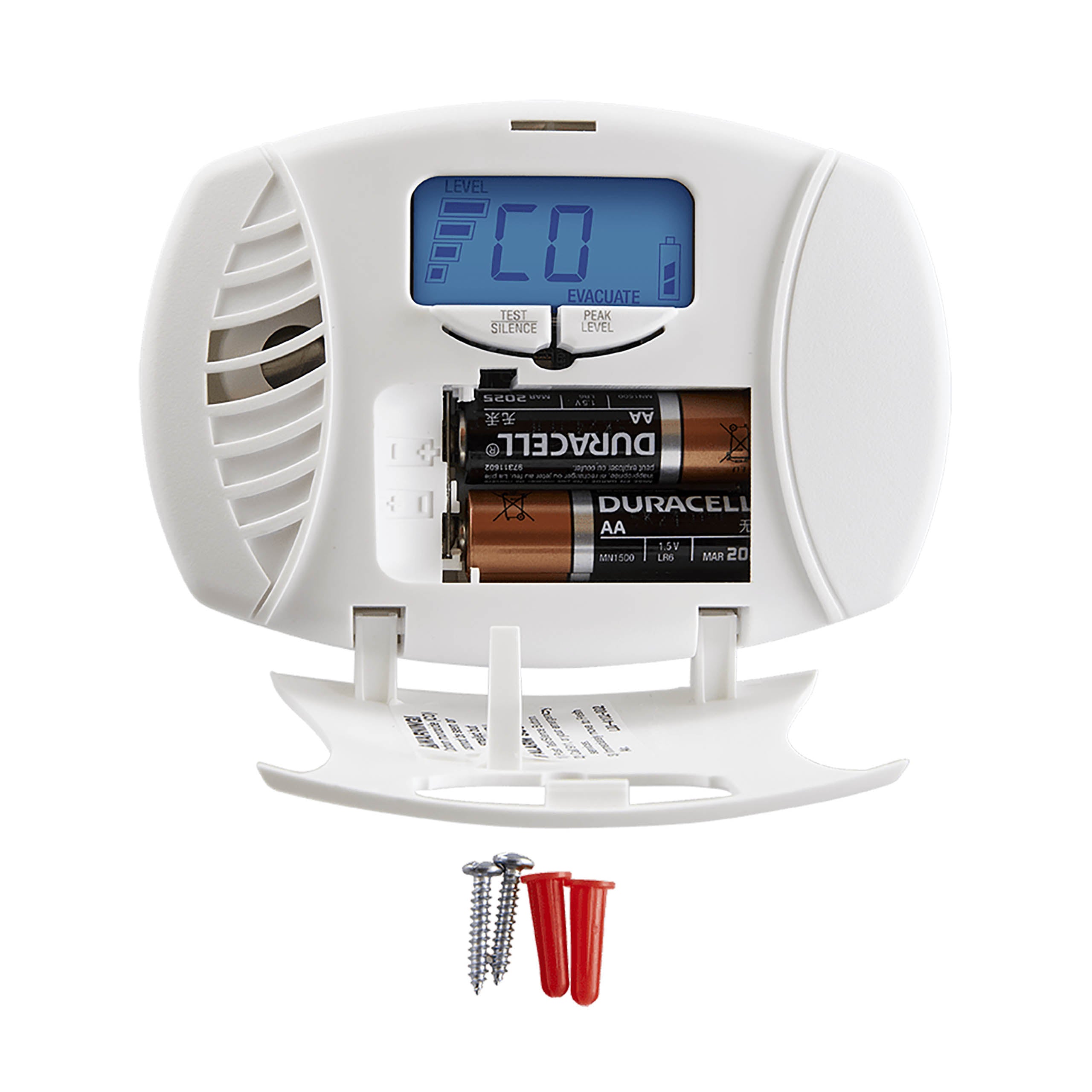 Plug-In Carbon Monoxide Alarm with Battery Backup & Digital Display