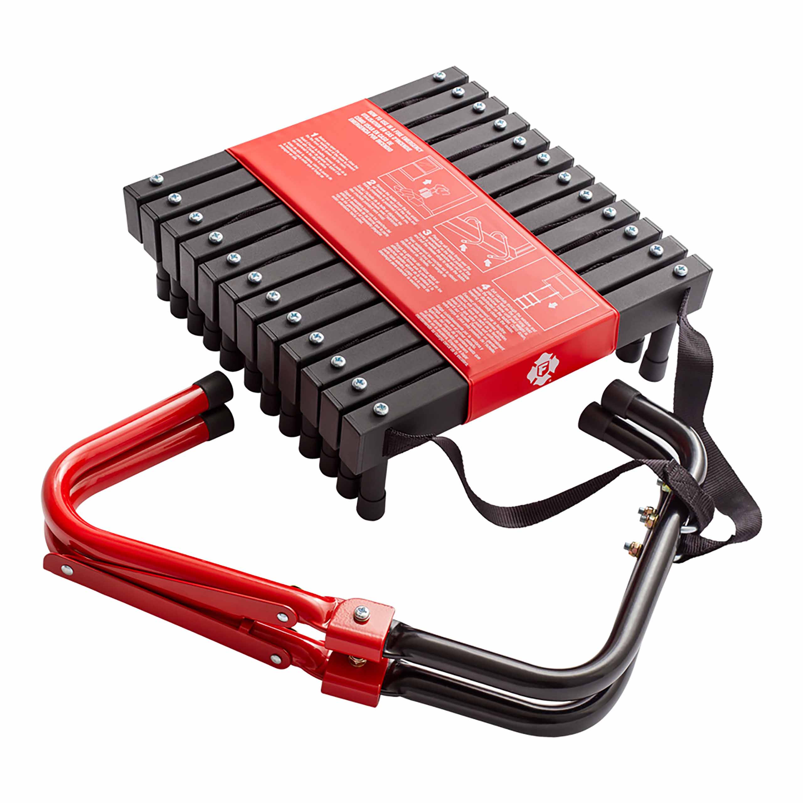 Two-Story Fire Escape Ladder, Steel, Anti-Slip