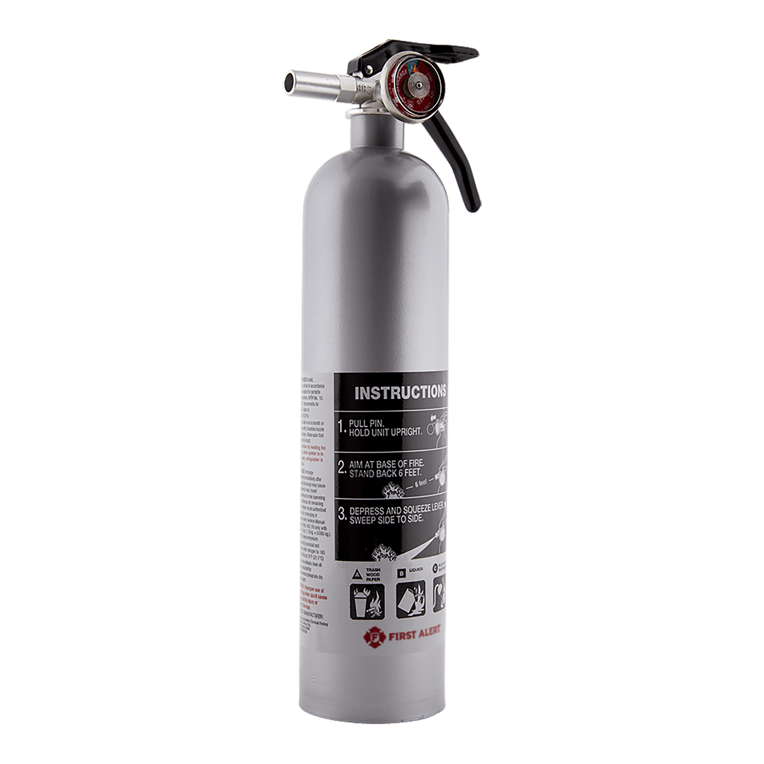 1039895 Rechargeable Designer Home Fire Extinguisher 1-A:10-B:C (Pewter)