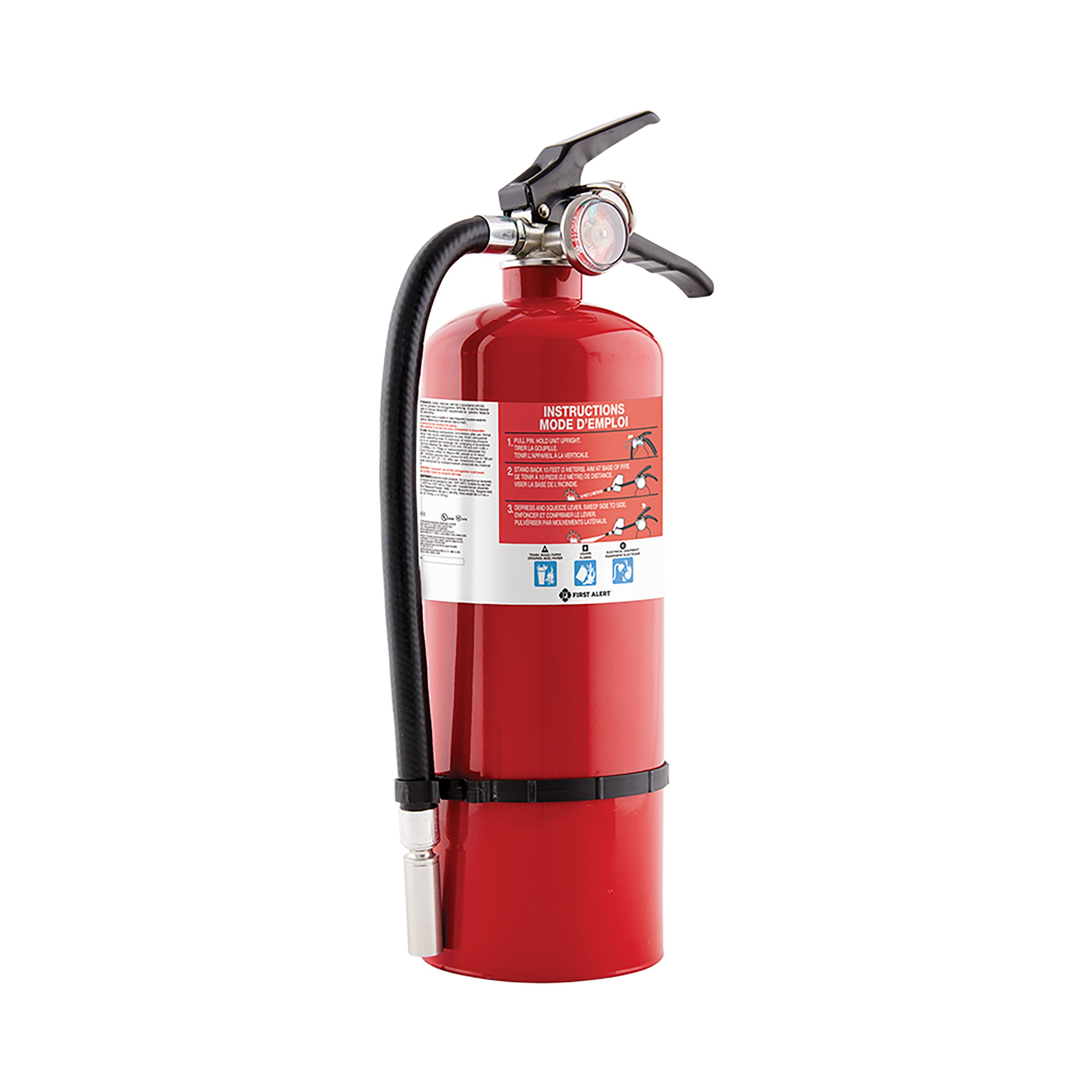 Rechargeable Heavy Duty Fire Extinguisher UL Rated 3-A:40-B:C (Red)