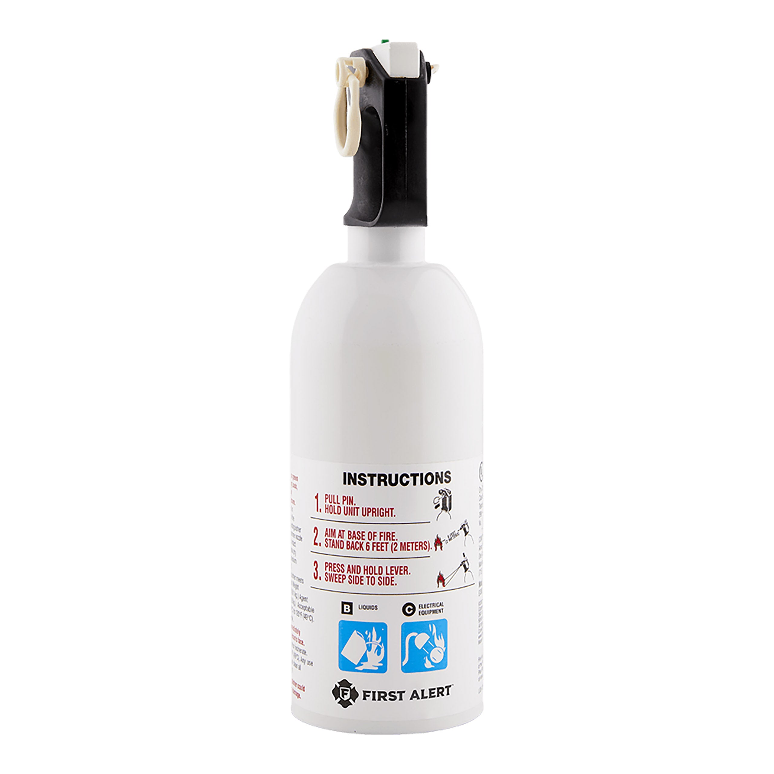 Kitchen Fire Extinguisher UL Rated 5-B:C (White)