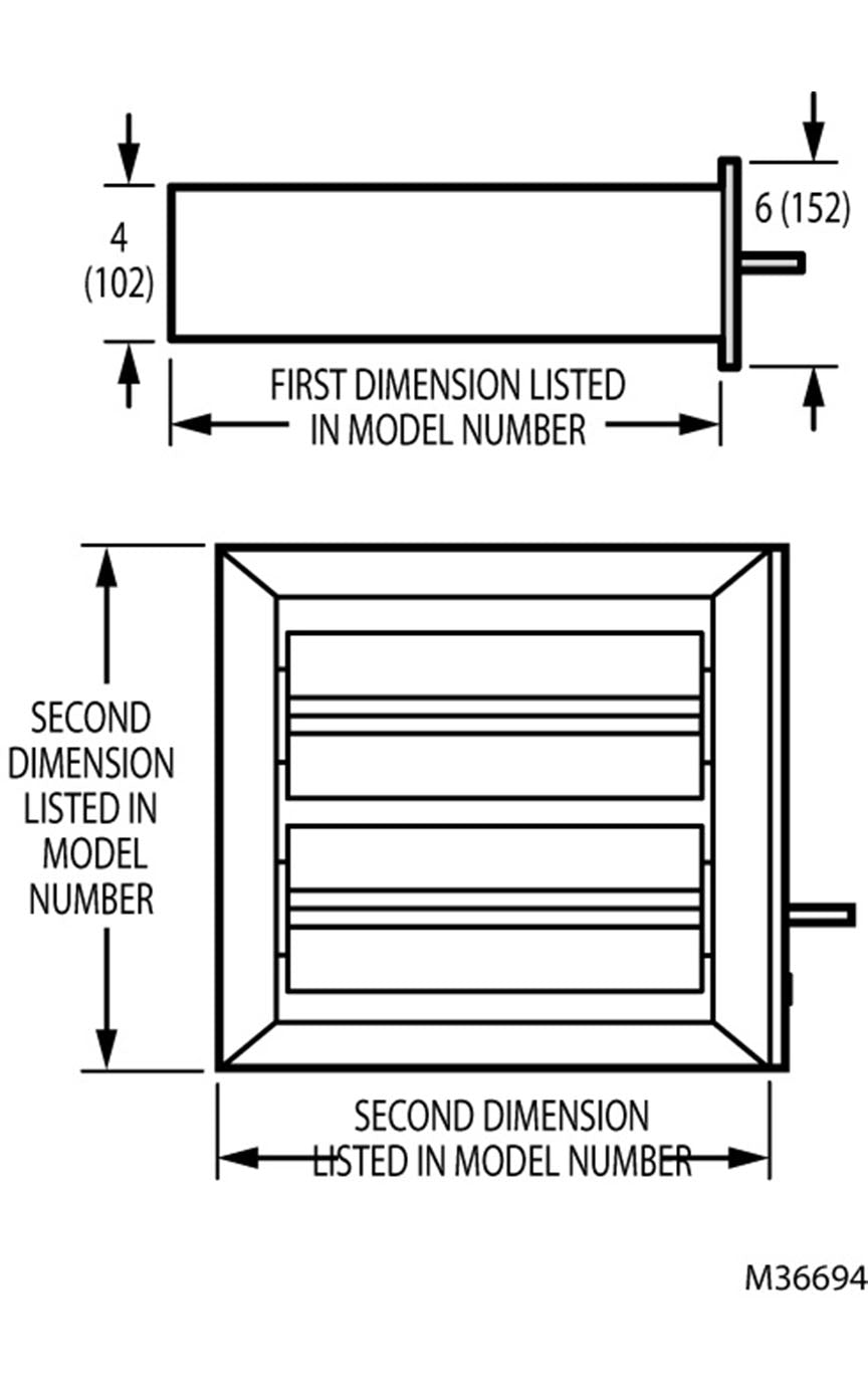 26 in. x 12 in. Parallel Blade Damper